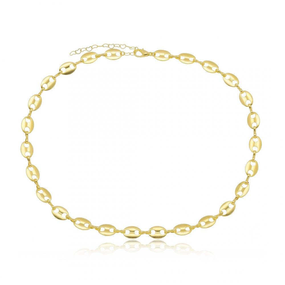 Choker de lacre banhada a ouro 18k