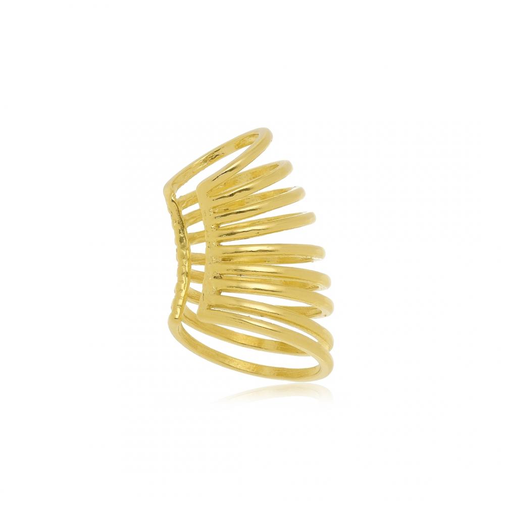 Piercing fake de pressão mari banhado a ouro 18k