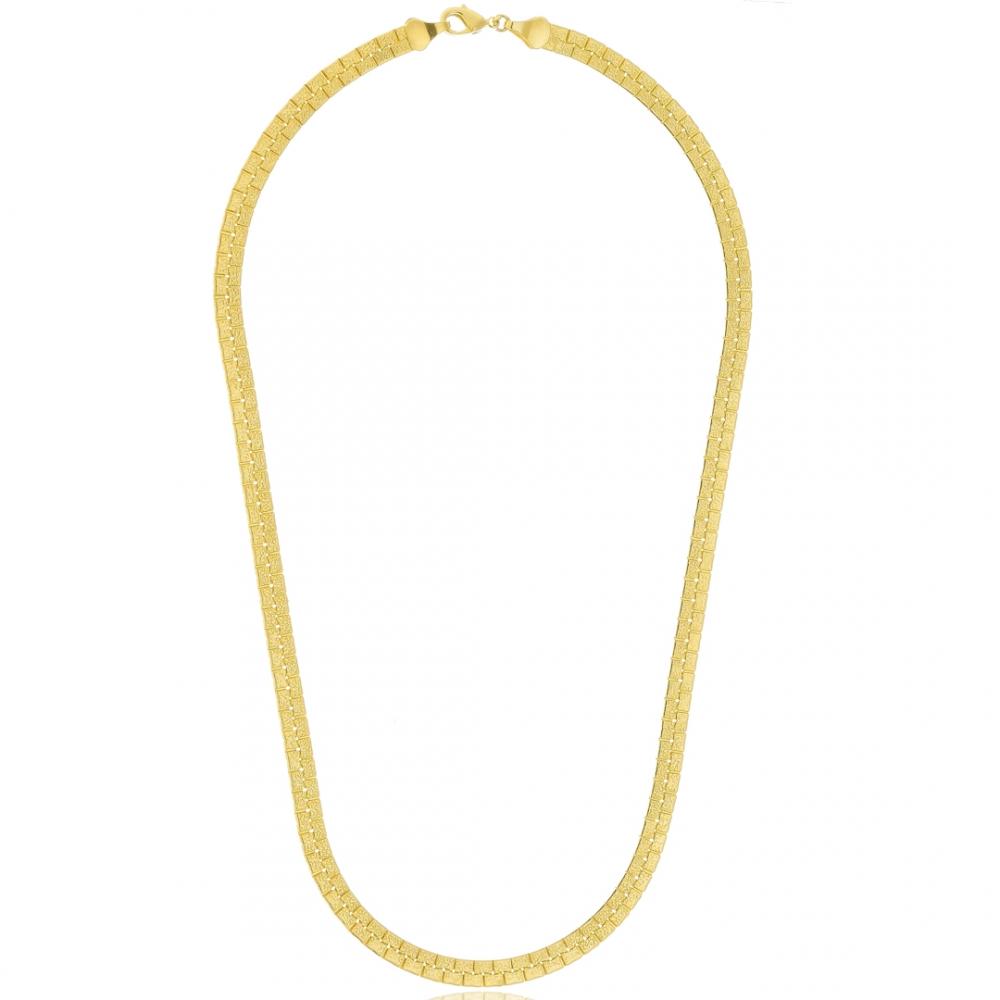 Colar Ana com corrente com detalhes diamantados banhado a ouro 18k  
