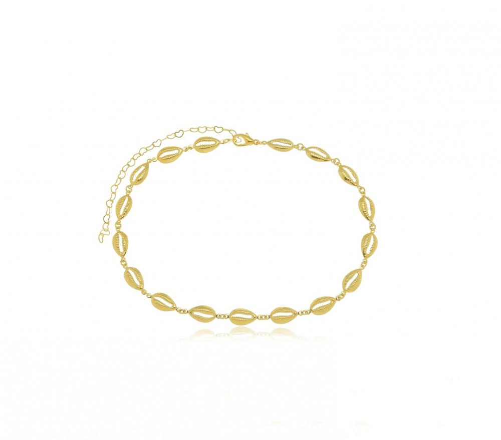 Pulseira búzios banhada a ouro 18k