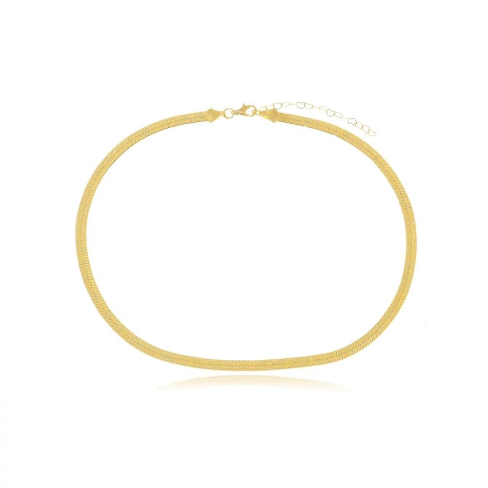 Pulseira Vanessa fita laminada banhada a ouro 18k 