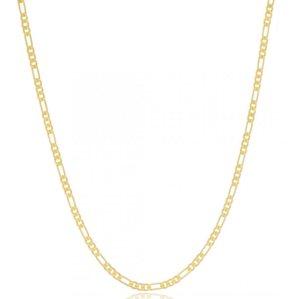 Corrente grumet masculina banhada a ouro 18k