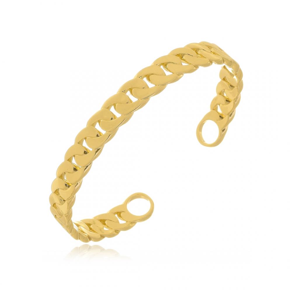 Bracelete de elos banhado a ouro 18k