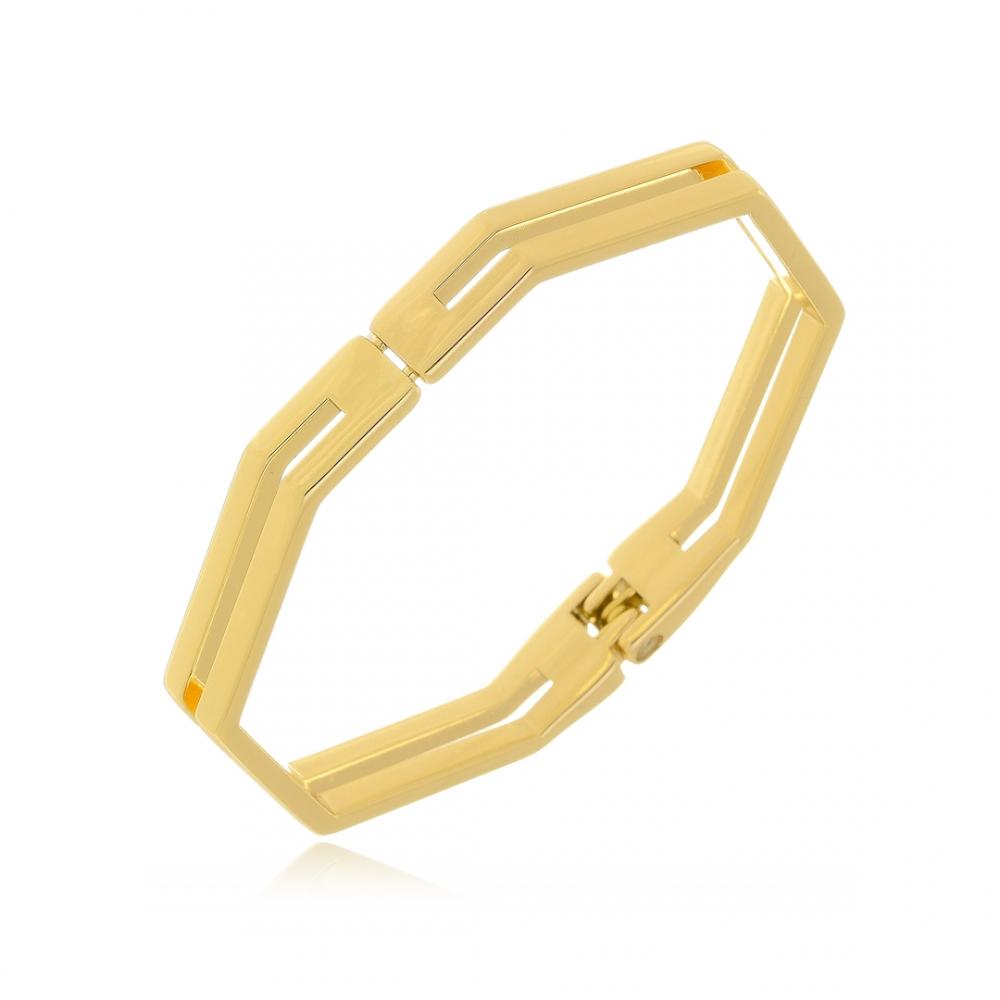 Bracelete duplo banhado a ouro 18k