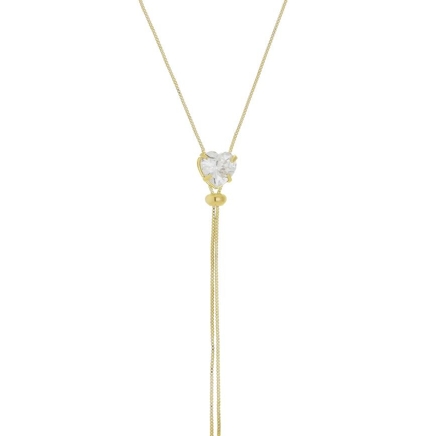 Colar gravata Mariana banhado a ouro 18k 
