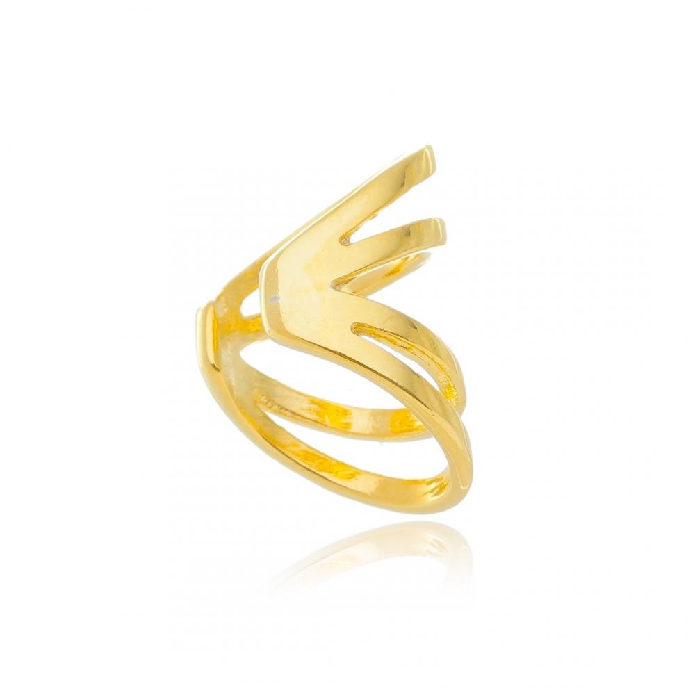 Piercing fake liso banhado a ouro 18k