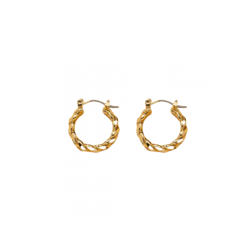 Brinco de argola Cris banhado a ouro 18k