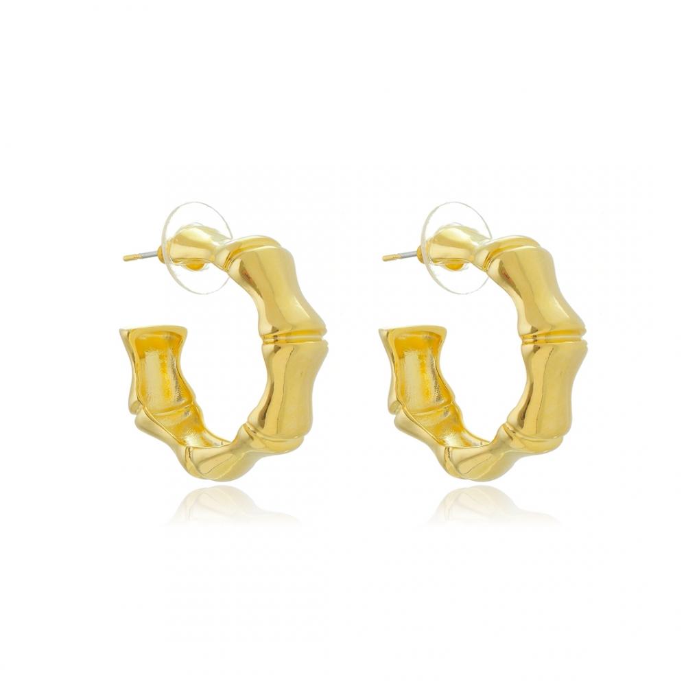 Brinco argola Viviany banhado a ouro 18k 