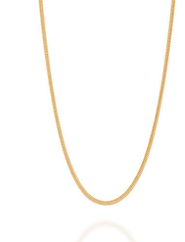 Colar rabo de rato masculina com banho em ouro 18k