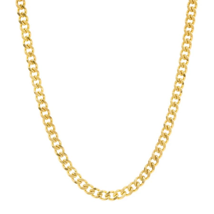 Colar Flávia corrente cubana banhado a ouro 18k 