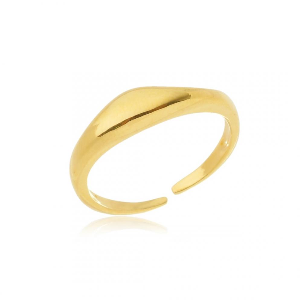 Anel Raquel banhado a ouro 18k