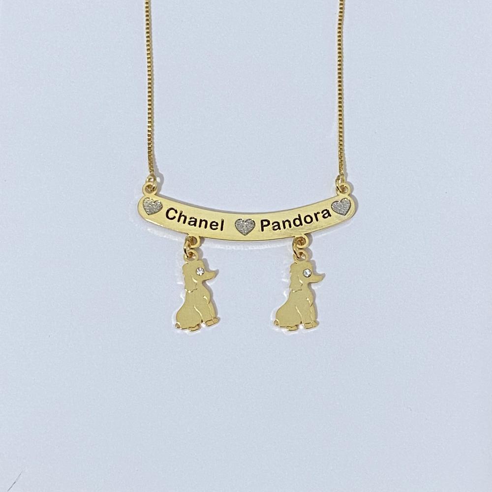 Colar canga Pets banhado a ouro 18k