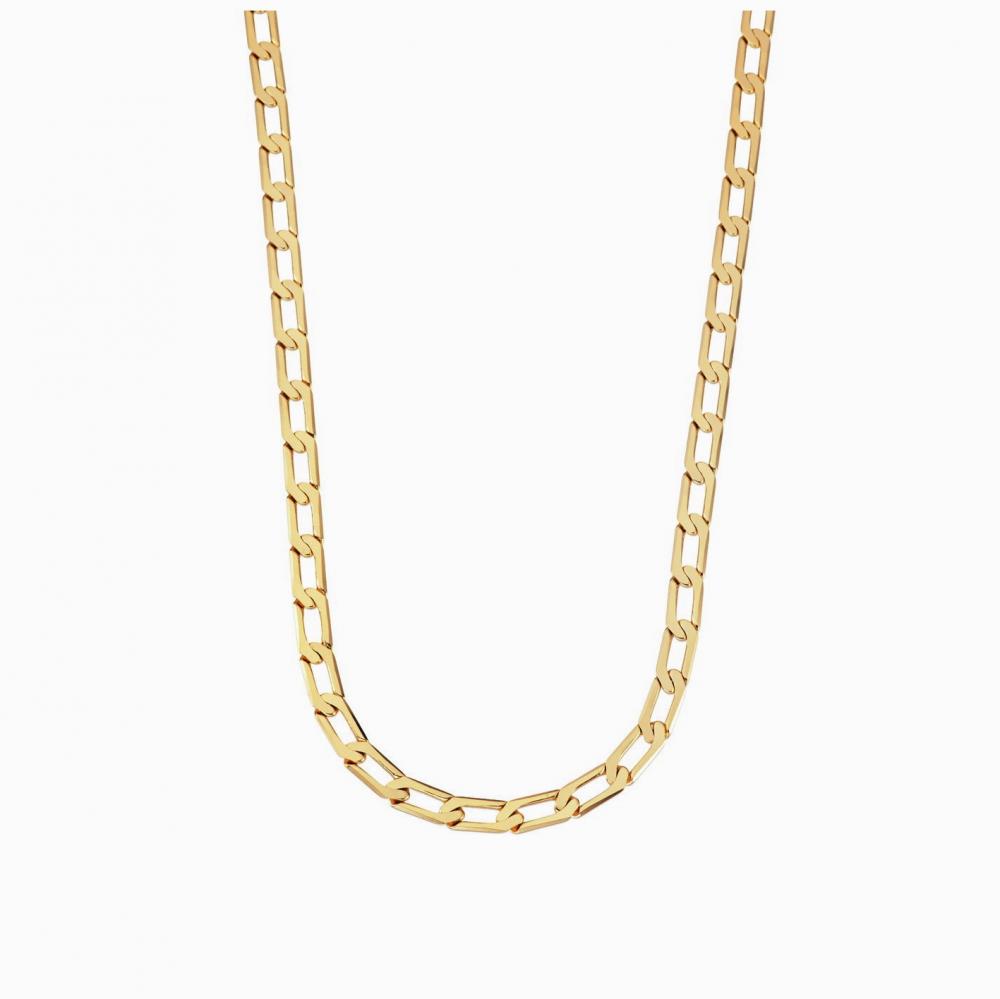 Colar Ivy elo grumet chapado banhado a ouro 18k