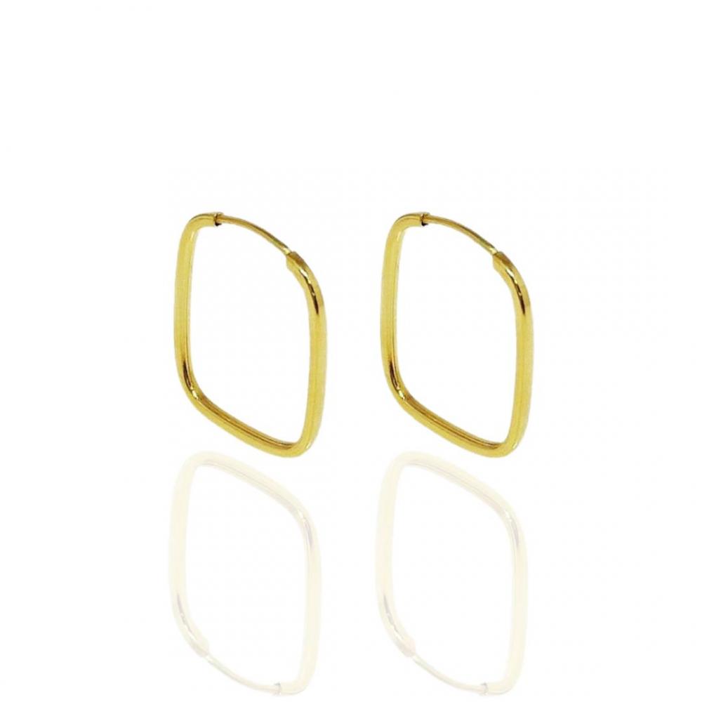 Brinco Celine argola de fio pequeno  banhado a ouro 18k