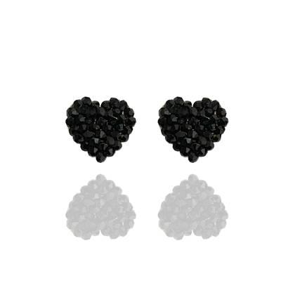 Brinco Evelyn de strass banhado a ouro 18k 
