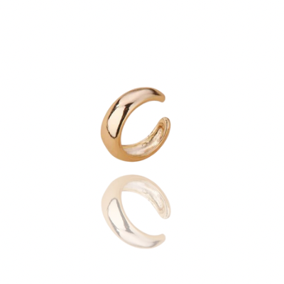 Brinco piercing fake Valentina M banhado a ouro 18k