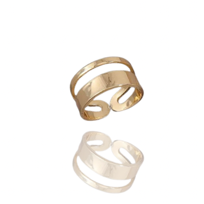 Anel Liz banhado a ouro 18k