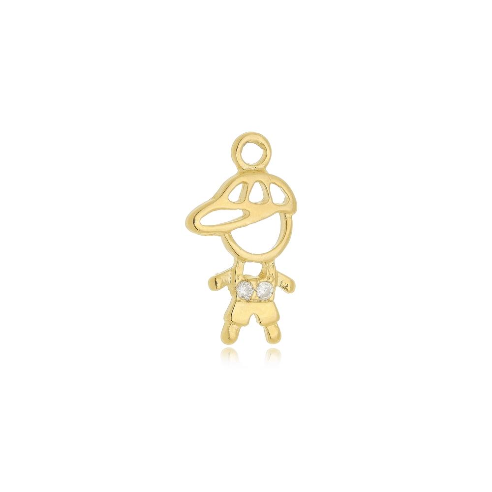 Pingente de filho (a) banhado a ouro 18k 