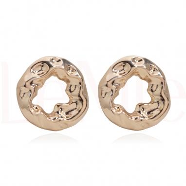 Brinco Laila martelado banhado a ouro 18k