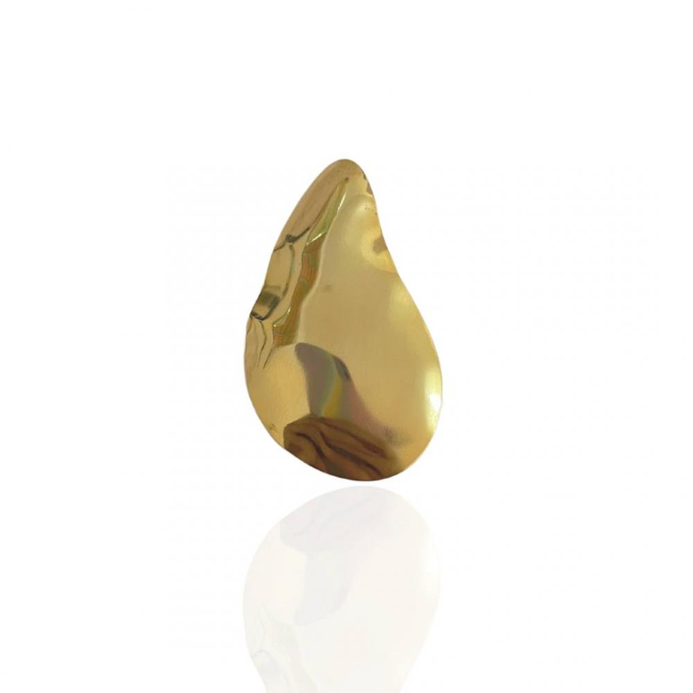Pingente Thalya oval martelado banhado a ouro 18k