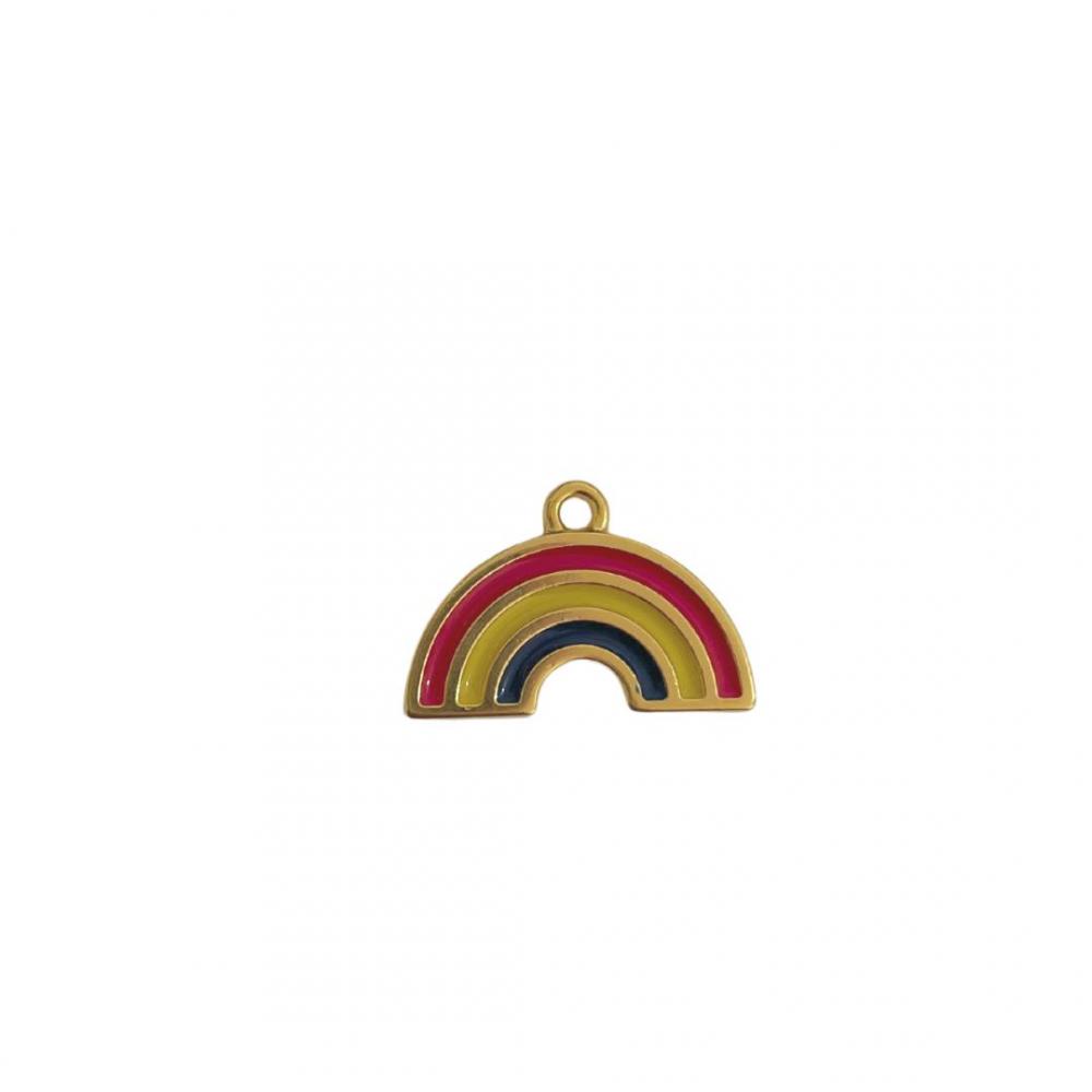 Pingente de arco-íris banhado a ouro 18k