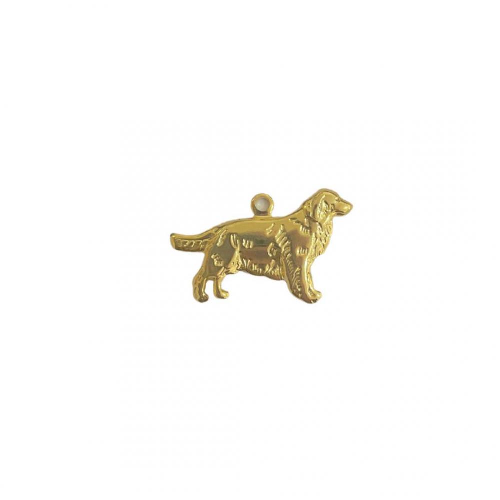 Pingente de cachorro banhado a ouro 18k