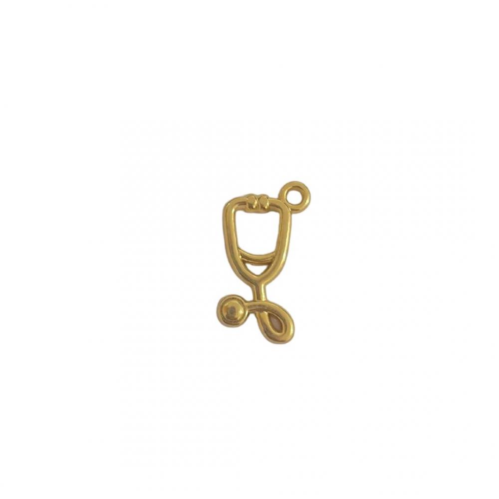 Pingente médico banhado a ouro 18k