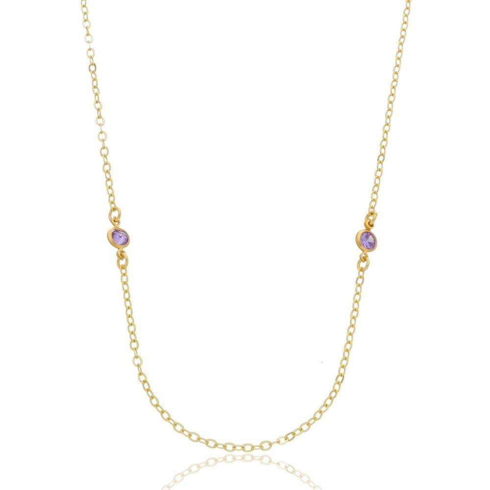 Body Chain Olivia com pontos de luz banhada a ouro 18k 