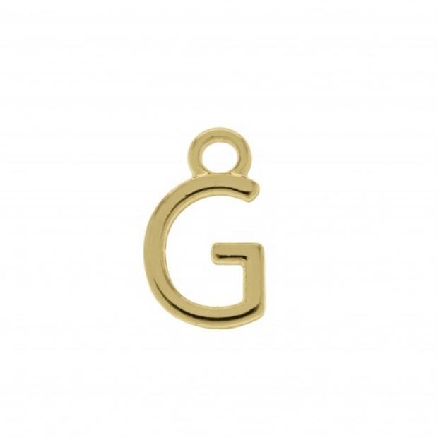 Letra pingente banhada a ouro 18k