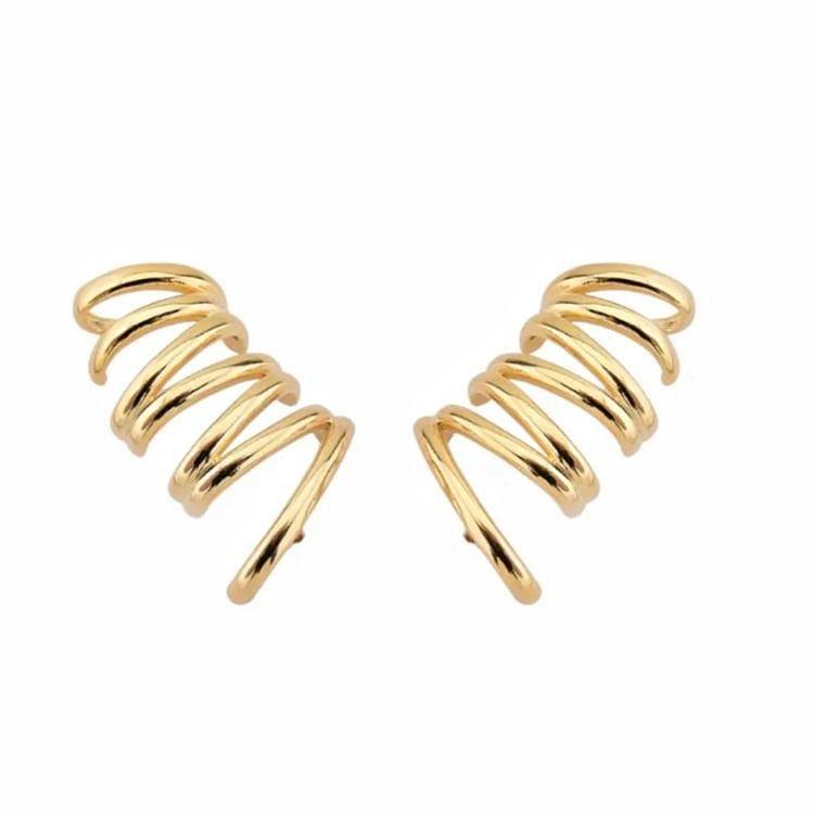 Brinco Emma earcuff banhado a ouro 18k