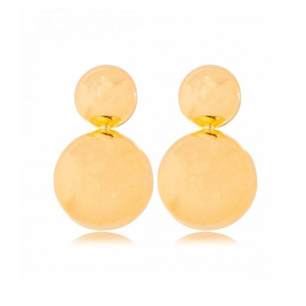 Brinco Miriam atemporal banhado a ouro 18k 