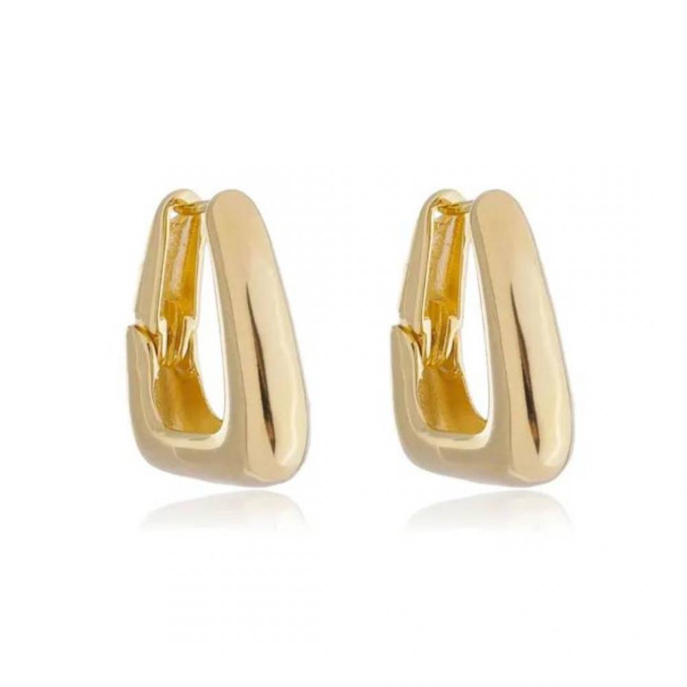 Brinco Diana argola grande banhado a ouro 18k