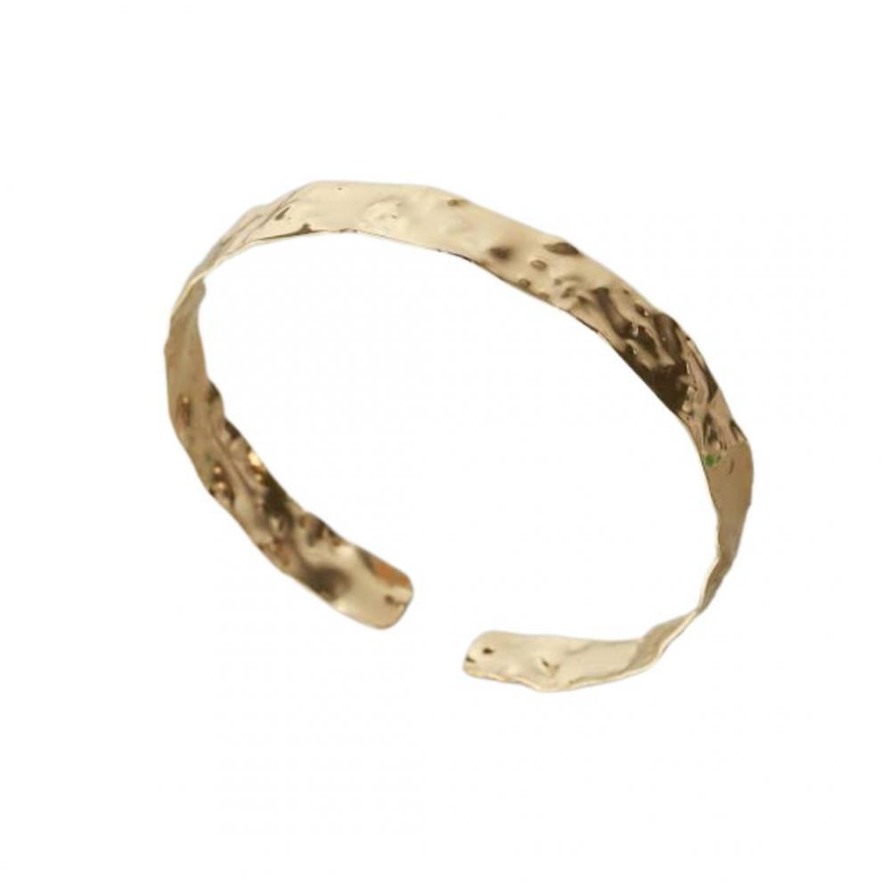 Choker aro orgânica banhada a ouro 18k