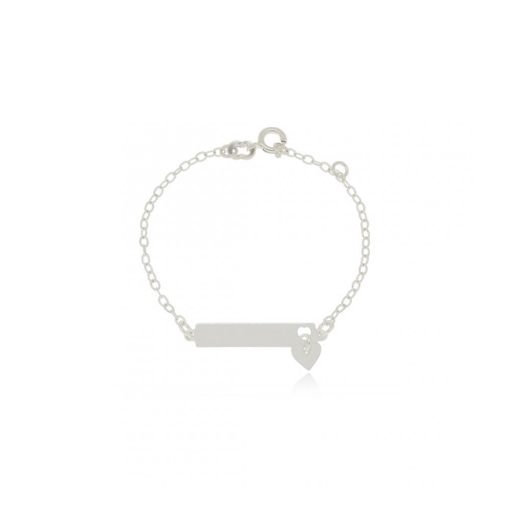 Pulseira infantil personalizada com nome na Prata 925