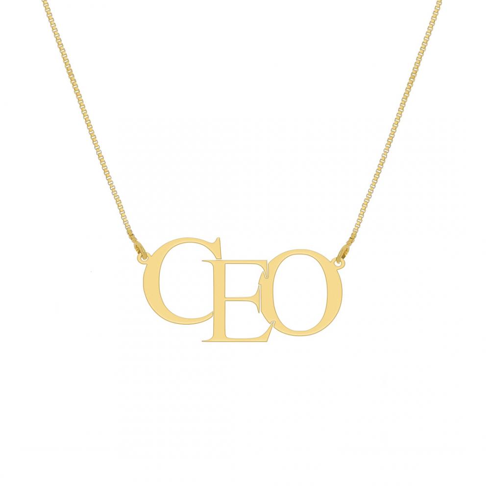 Colar CEO banhado a ouro 18k