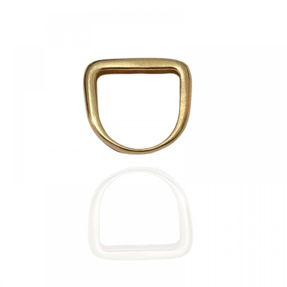 Anel liso Valentina banhado a ouro 18k 