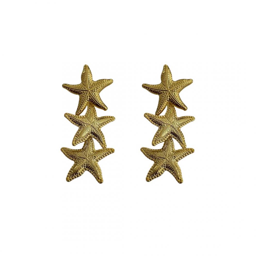 Brinco de estrela Malia banhado a ouro 18k